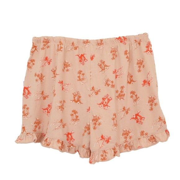 Abound Core Sleep Shorts Size L Ruffle Drawstring Pink Smoke Beachy Toss NWT B99 - Picture 3 of 6